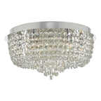 Eitan 9 Light Beaded Flush Clear and Polished Chrome