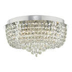 Eitan 9 Light Flush Crystal and Polished Chrome