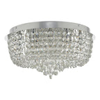 Eitan 9 Light Beaded Flush Clear and Polished Chrome