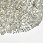 Eitan 9 Light Beaded Flush Clear and Polished Chrome