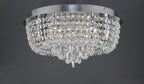 Eitan 9 Light Beaded Flush Clear and Polished Chrome
