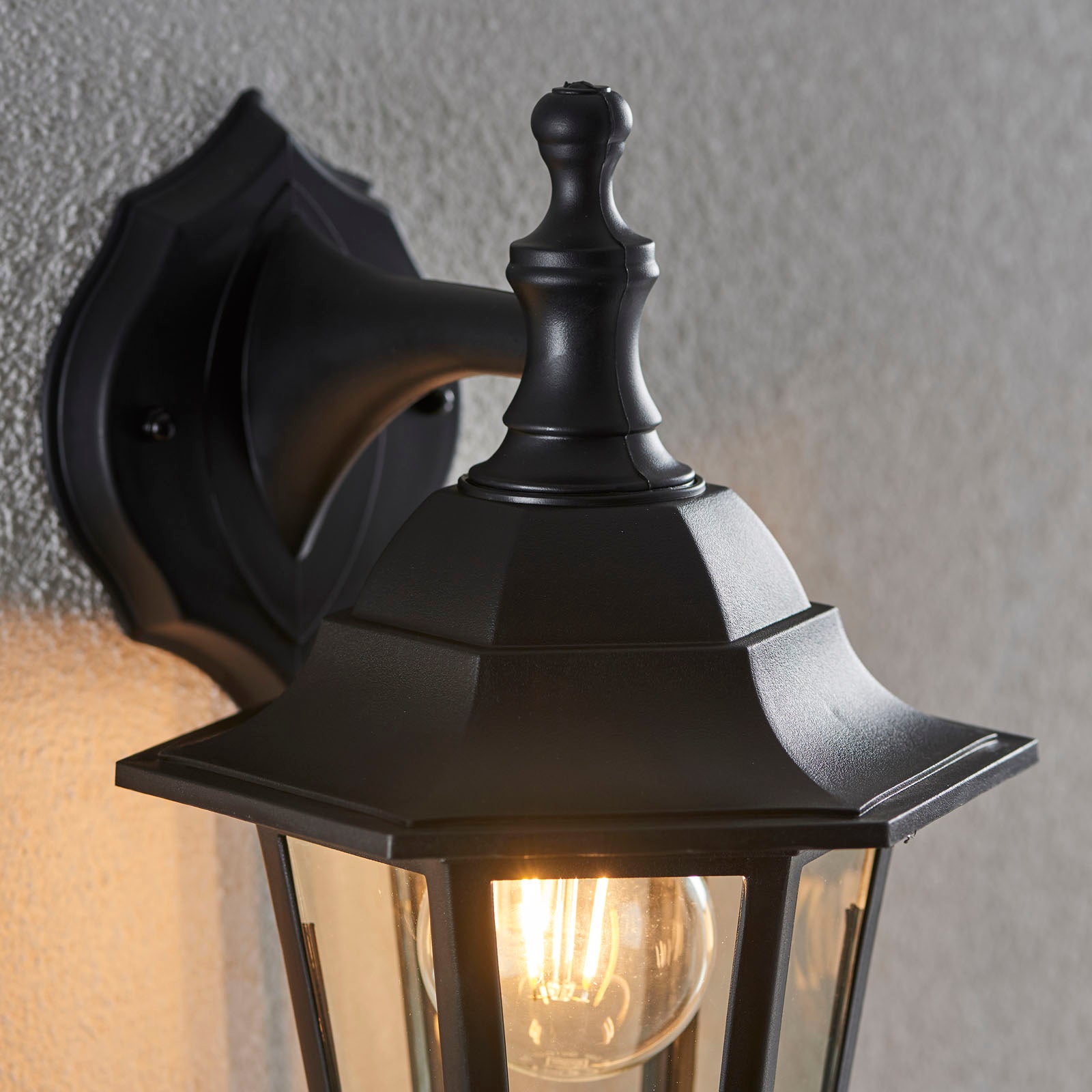 Bayswater 1-Light Outdoor Wall Sconce: Black (IP44 Rated)