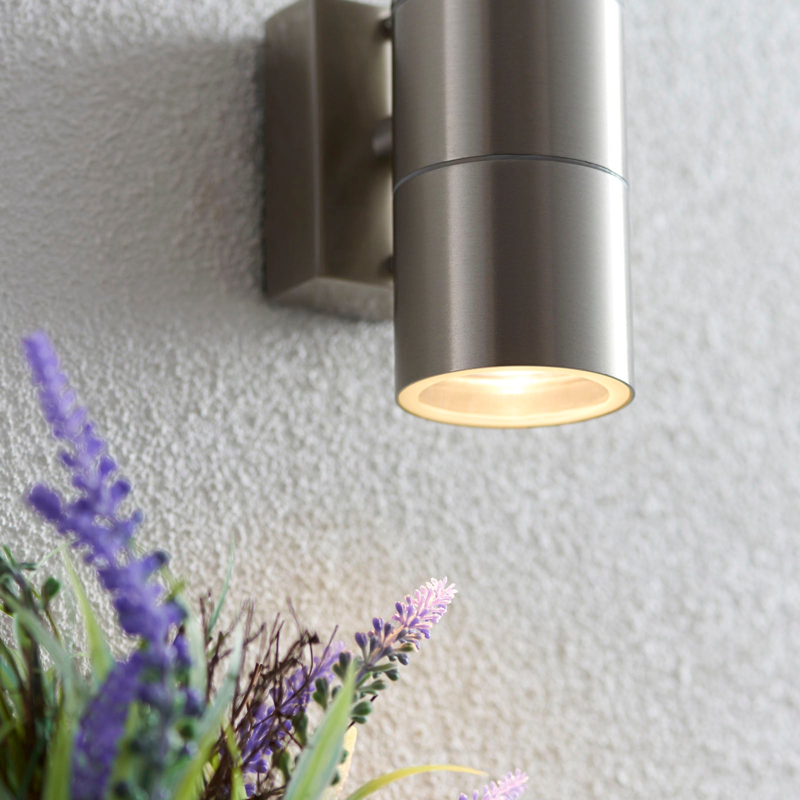 Canon 2-Light Modern Stainless Steel Outdoor Wall Light for Up & Down Lighting