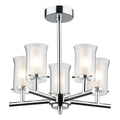 Elba Bathroom 5 Light Semi Flush Polished Chrome IP44