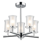Elba Bathroom 5 Light Semi Flush Polished Chrome IP44
