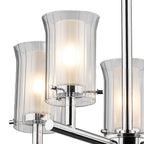 Elba Bathroom 5 Light Semi Flush Polished Chrome IP44
