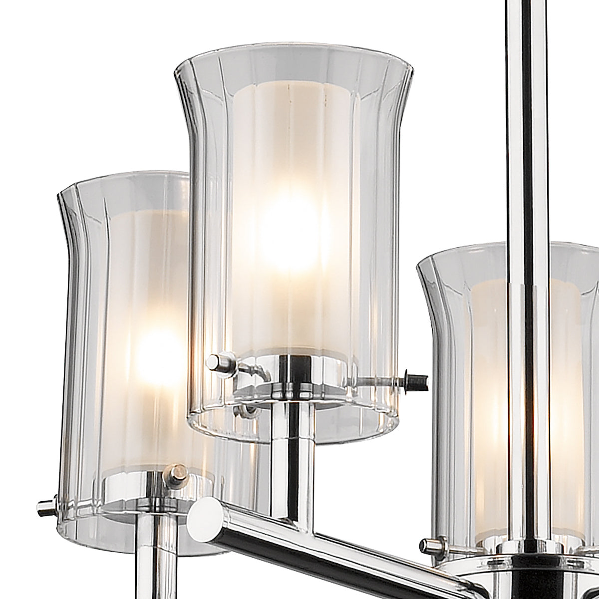 Elba Bathroom 5 Light Semi Flush Polished Chrome IP44