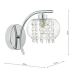 Elma Wall Light Polished Chrome & Glass