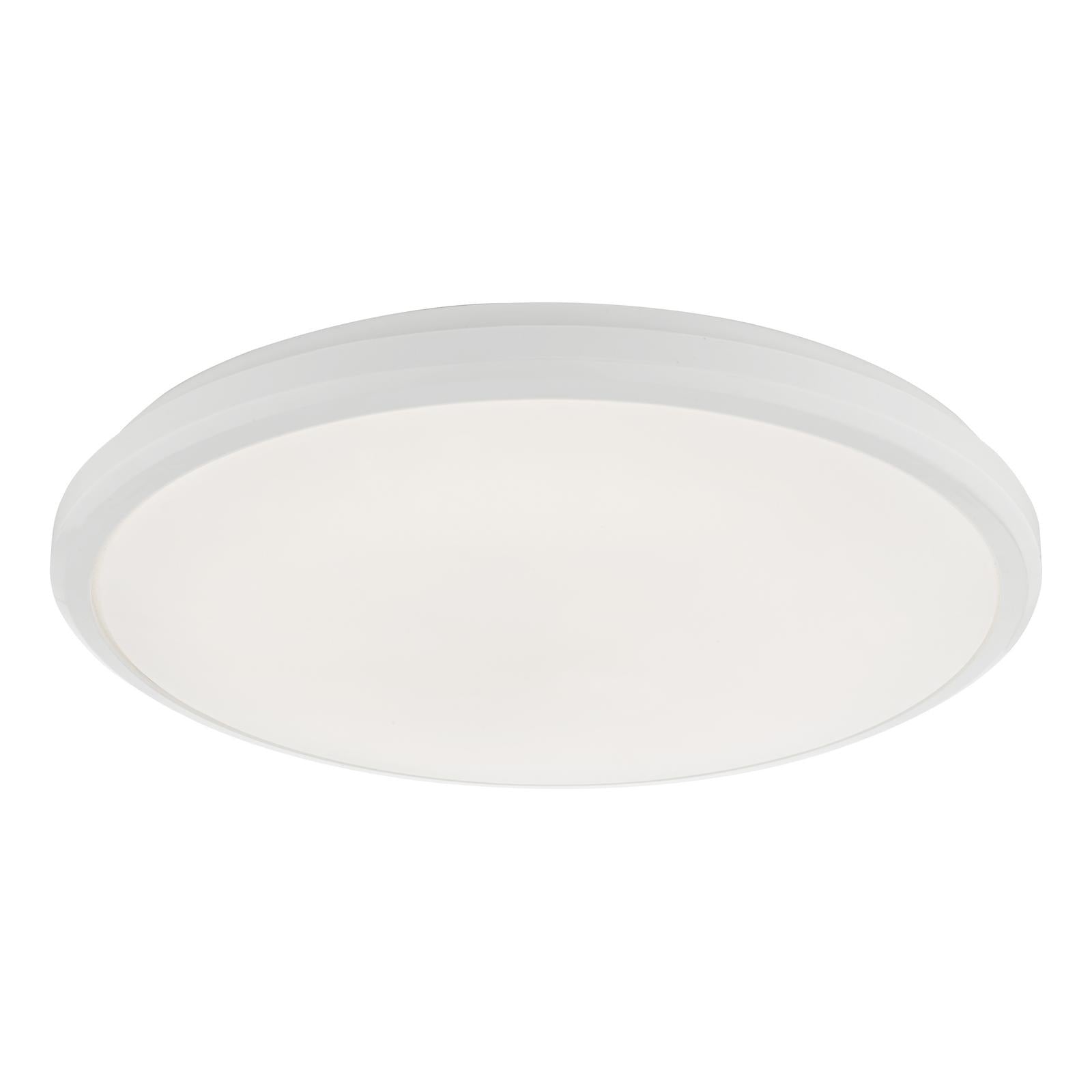 White flush mount ceiling light for low ceiling spaces