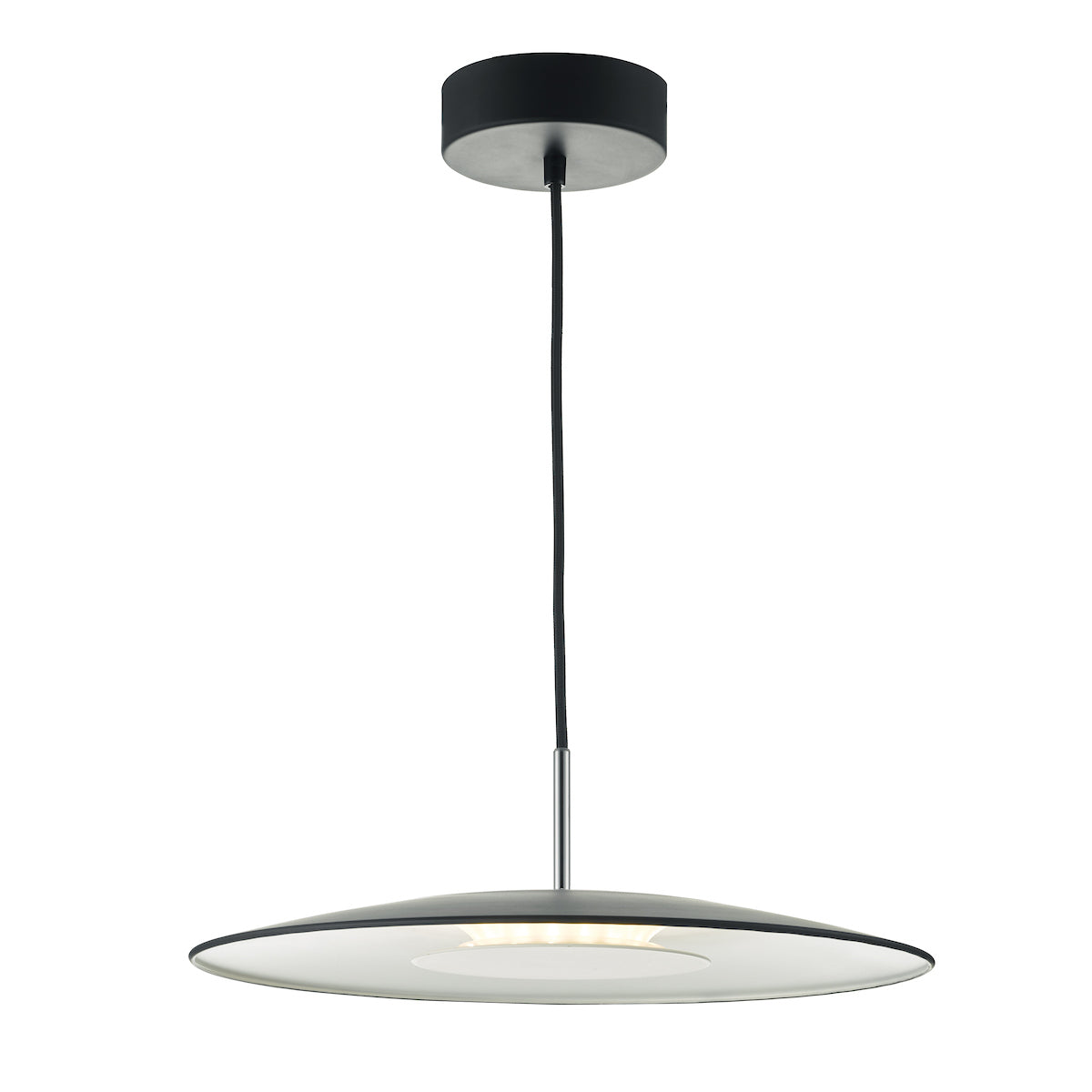 Enoch Pendant Matt Black & Stainless Steel LED