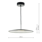 Enoch Pendant Matt Black & Stainless Steel LED