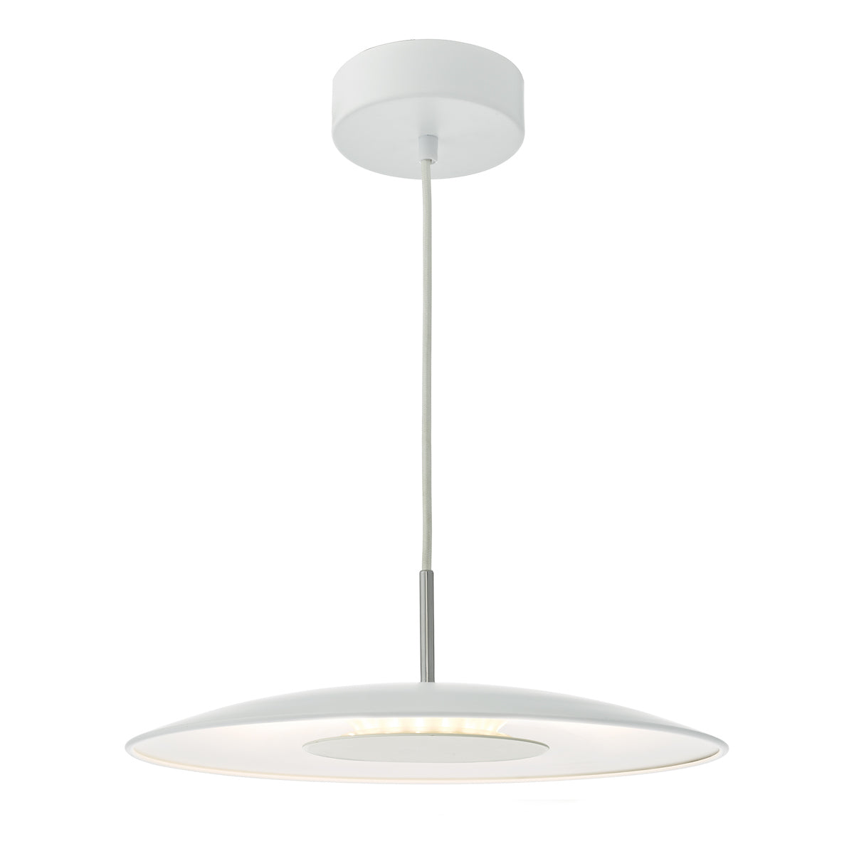 Enoch Pendant White Stainless Steel LED
