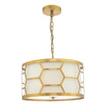 Epstein 3 Light Pendant Gold With Ivory Shade