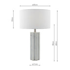 Erebus Floor Lamps Marble Effect With Shade