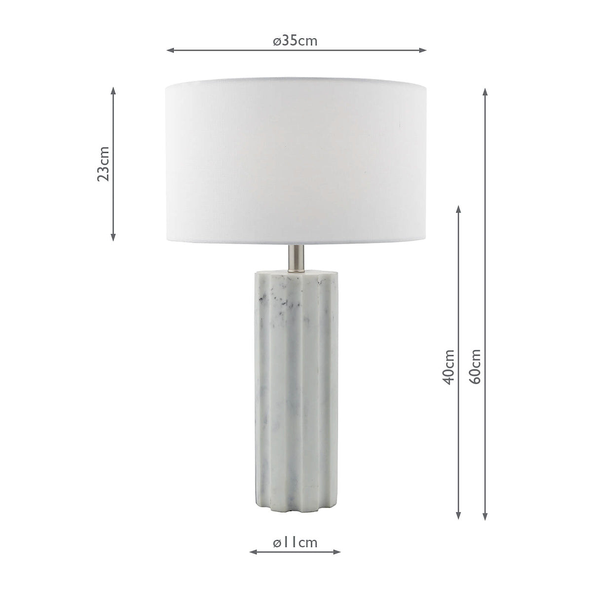 Erebus Floor Lamps Marble Effect With Shade