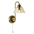 Erika Wall Light Antique Bronze and Amber Glass