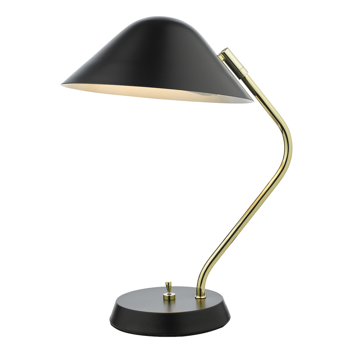 Erna Task Table Lamps Polished Brass Satin Black