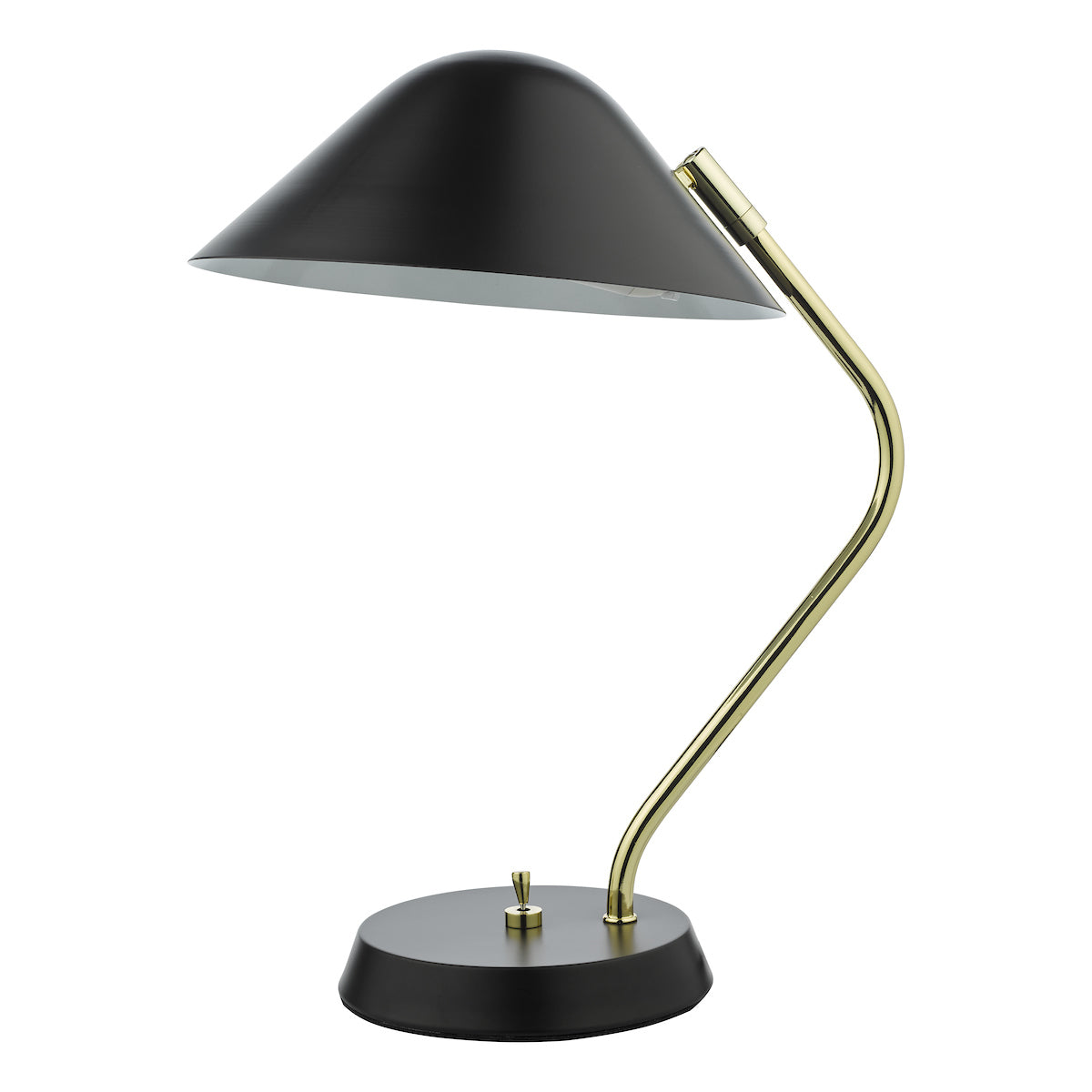 Erna Task Table Lamps Polished Brass Satin Black
