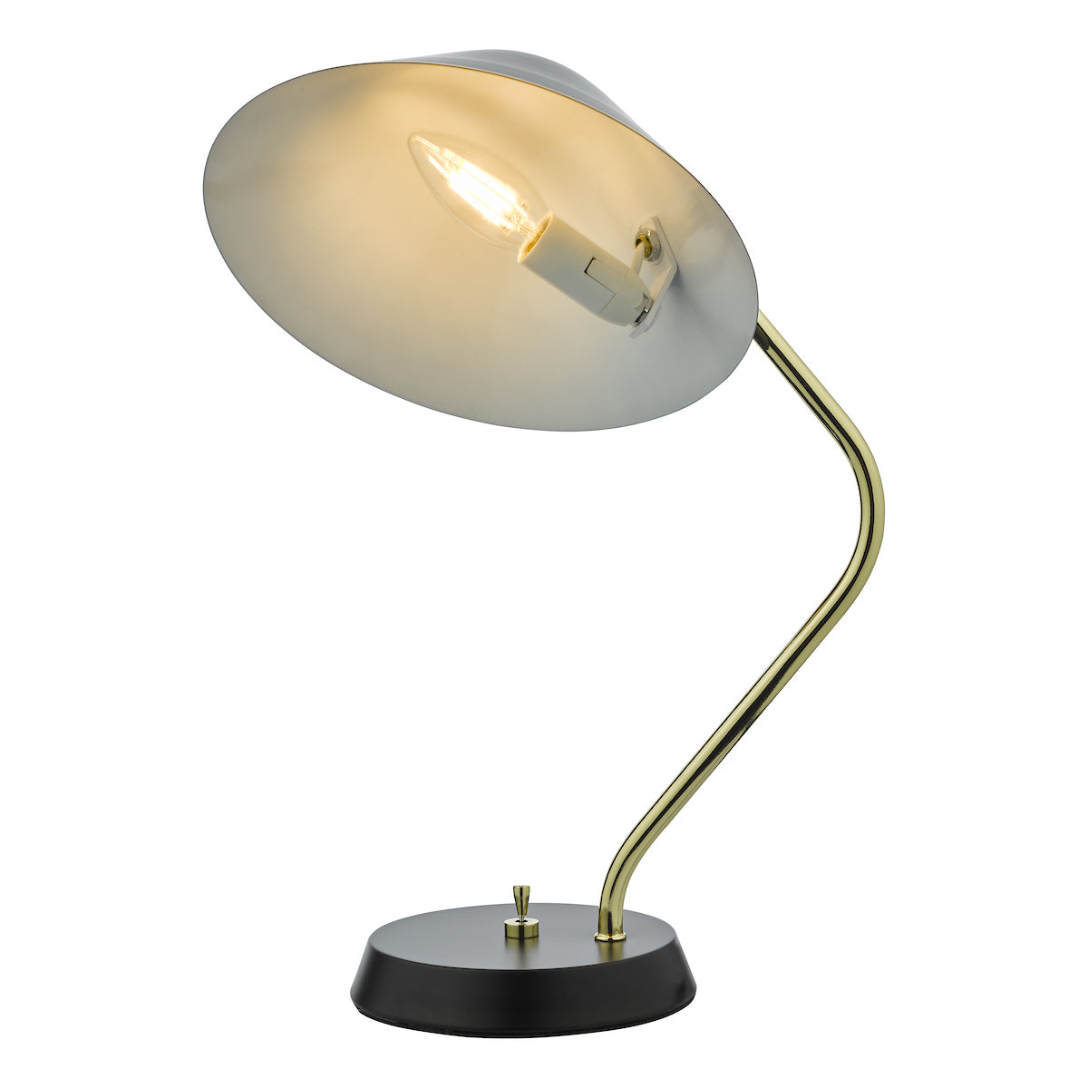 Erna Task Table Lamps Polished Brass Satin Black
