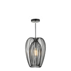 Ero 1 Light Single Pendant Black And Chrome
