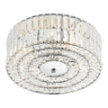 Errol Crystal Semi Flush Fitting Polished Chrome