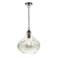 Esarosa 1 Light Pendant Black Chrome And Smoked Glass