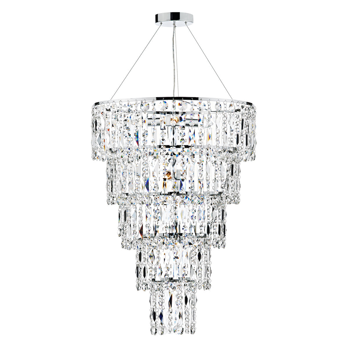 Escala 6 Light Round Crystal Pendant