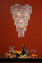 Escala 6 Light Round Crystal Pendant