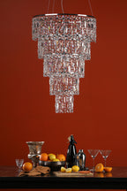 Escala 6 Light Round Crystal Pendant