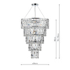 Escala 6 Light Round Crystal Pendant