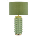 Etzel Table Lamps Green Antique Brass With Shade