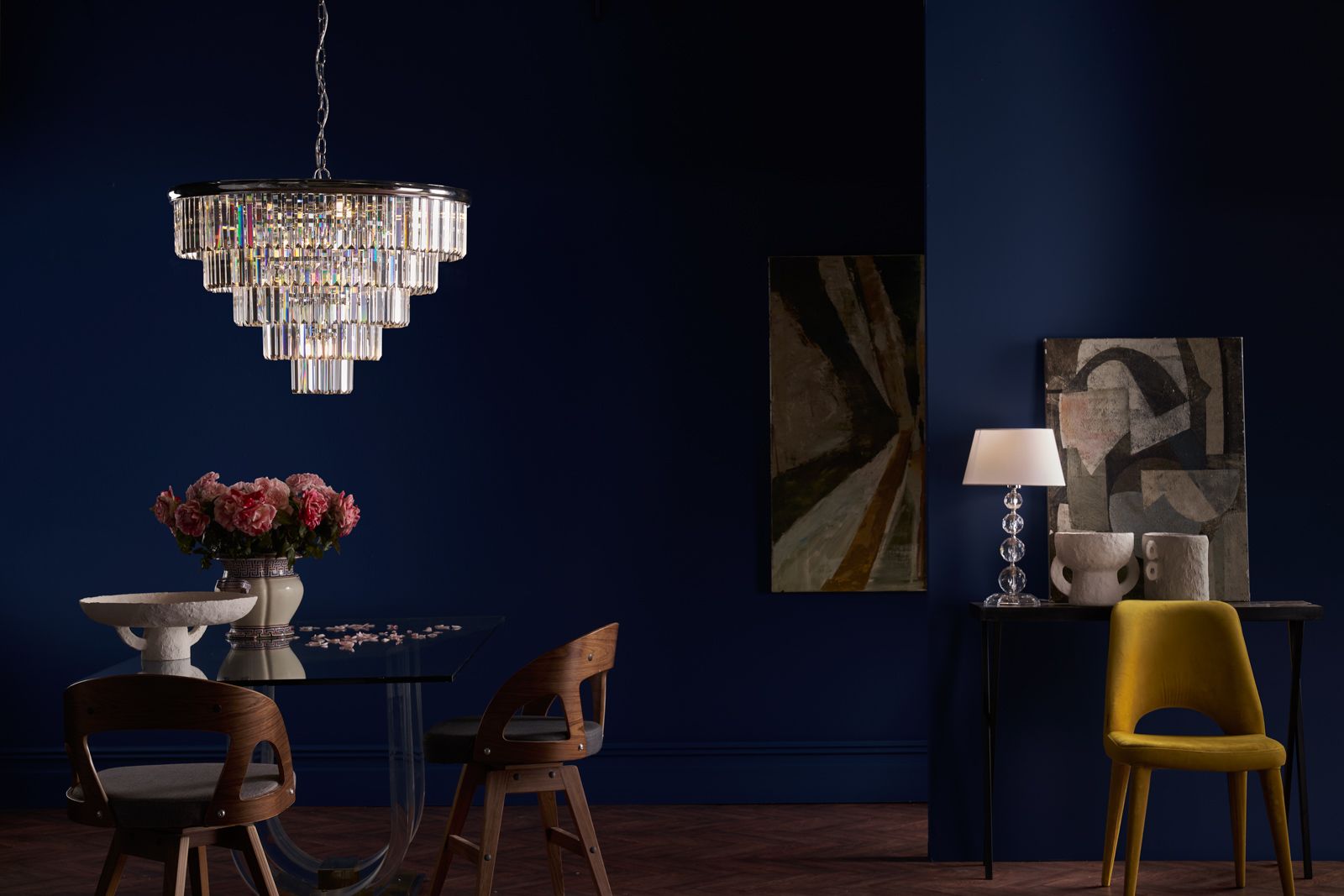 Eulalia 12 Light Chandelier Polished Chrome Crystal