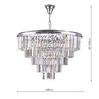 Eulalia 12 Light Chandelier Polished Chrome Crystal
