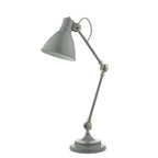Eunice Task Table Lamp Grey & Satin Nickel