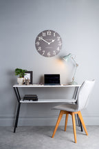 Eunice Task Table Lamp Grey & Satin Nickel