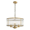 Evelyn 3 Light Pendant Antique Bronze and Glass