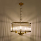 Evelyn 3 Light Pendant Antique Bronze and Glass