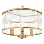 Evelyn 3 Light Pendant Antique Bronze and Glass