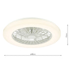 Fan Flush White Fitting Only LED
