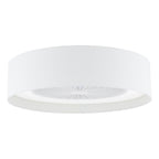 Fan Flush White and White With Shade LED