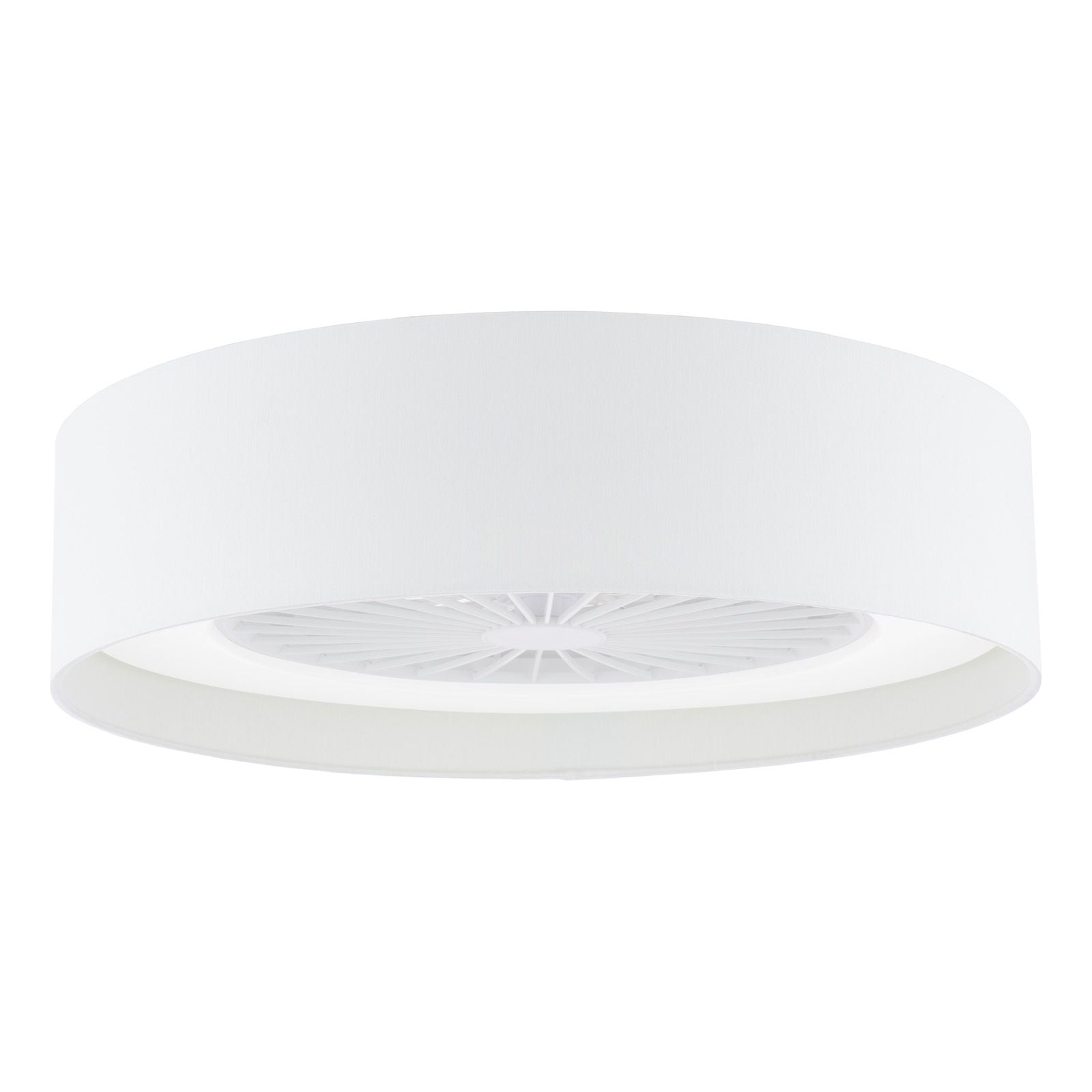 Fan Flush White and White With Shade LED