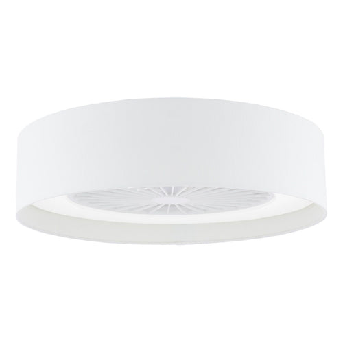 Harold White Ceiling Fan With White Shade LED