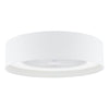 Fan Flush White and White With Shade LED