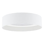Fan Flush White and White With Shade LED