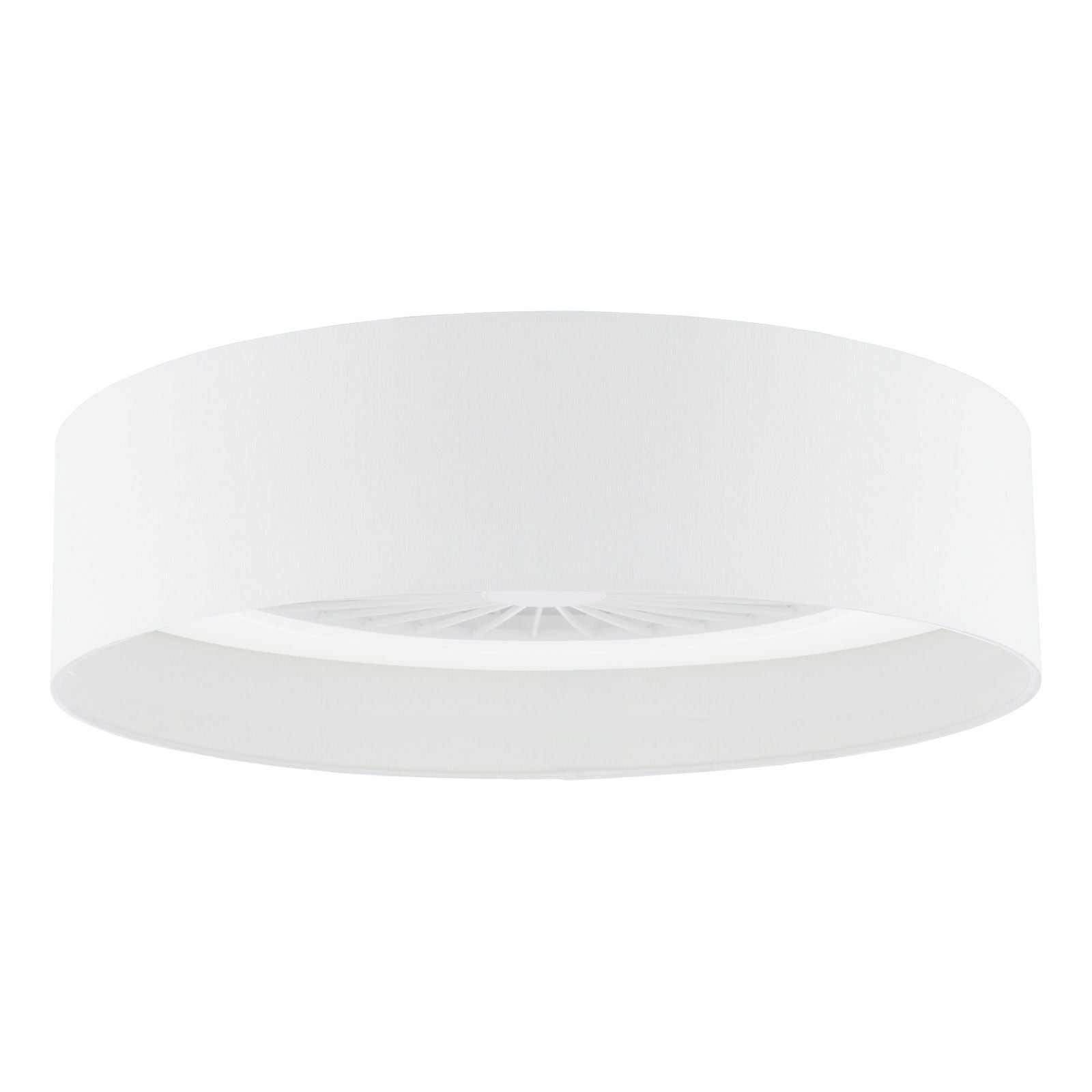 Fan Flush White and White With Shade LED