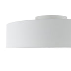 Fan Flush White and White With Shade LED
