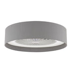 Fan Flush White and Grey With Shade LED