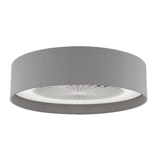 Harold White Ceiling Fan With Grey Shade LED
