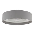 Fan Flush White and Grey With Shade LED