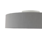 Fan Flush White and Grey With Shade LED